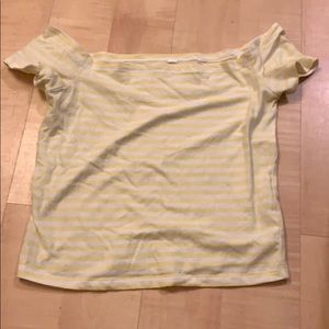 Off the shoulder striped top